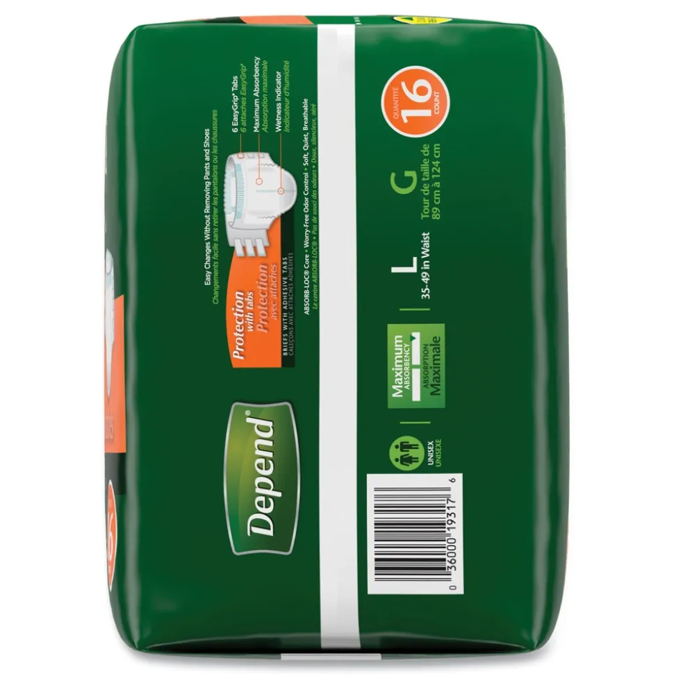 Kimberly-Clark 35 in. to 49 in. Waist Incontinence Protection with Tabs (3 Packs/Carton)