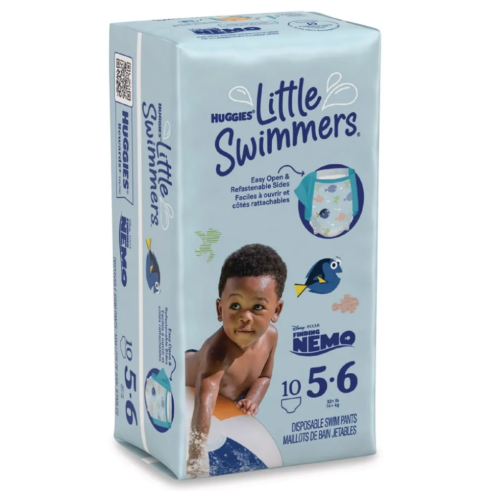 Kimberly-Clark 32 lbs. and Up Little Swimmers - Size 5-6/Blue (8/Carton)