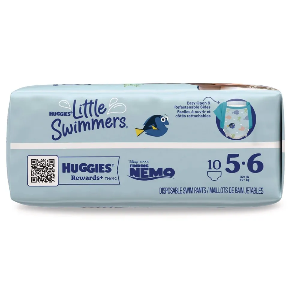 Kimberly-Clark 32 lbs. and Up Little Swimmers - Size 5-6/Blue (8/Carton)