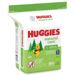 Kimberly-Clark Natural Care 3.88 in. x 6.6 in. 1-Ply Sensitive Baby Wipes - Unscented White (552/Carton)