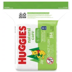 Kimberly-Clark Natural Care 3.88 in. x 6.6 in. 1-Ply Sensitive Baby Wipes - Unscented White (552/Carton)