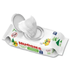 Kimberly-Clark Natural Care 3.88 in. x 6.6 in. 1-Ply Sensitive Baby Wipes - Unscented White (8/Carton)