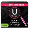 Kimberly-Clark U by Kotex Click Super Absorbency Compact Tampons (8 Packs/Carton)