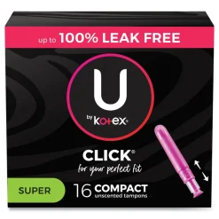 Kimberly-Clark U by Kotex Click Super Absorbency Compact Tampons (8 Packs/Carton)