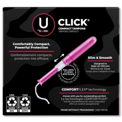 Kimberly-Clark U by Kotex Click Super Absorbency Compact Tampons (8 Packs/Carton)