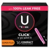 Kimberly-Clark U by Kotex Super Plus Absorbency Click Compact Tampons (8 Packs/Carton)