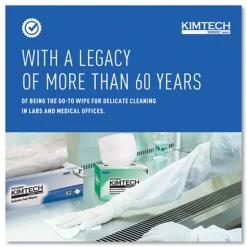 Kimtech Kimwipes 14.7 in. x 16.6 in. 2-Ply Delicate Task Wipers - Unscented, White (1350/Carton)