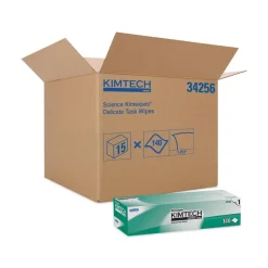 Kimtech Kimwipes 14.7 in. x 16.6 in. Delicate Task Wipers - Unscented, White (2100/Carton)