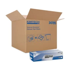 Kimtech Kimwipes 11.8 in. x 11.8 in. 2-Ply Delicate Task Wipers - Unscented, White (1785/Carton)