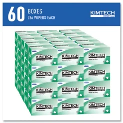 Kimtech 1-Ply 4.4 in. x 8.4 in. Kimwipes Delicate Task Wipers - Unscented, White (16800/Carton)