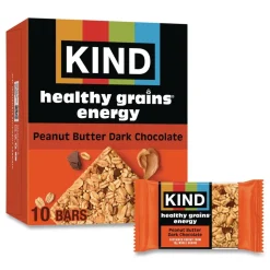 KIND 1.4 oz Healthy Grains Energy Bars - Peanut Butter Dark Chocolate (10/Box)
