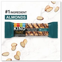 KIND 0.74 oz Thins Bar Variety Pack - Caramel Almond and Sea Salt/Dark Chocolate Nuts and Sea Salt (20/Box)