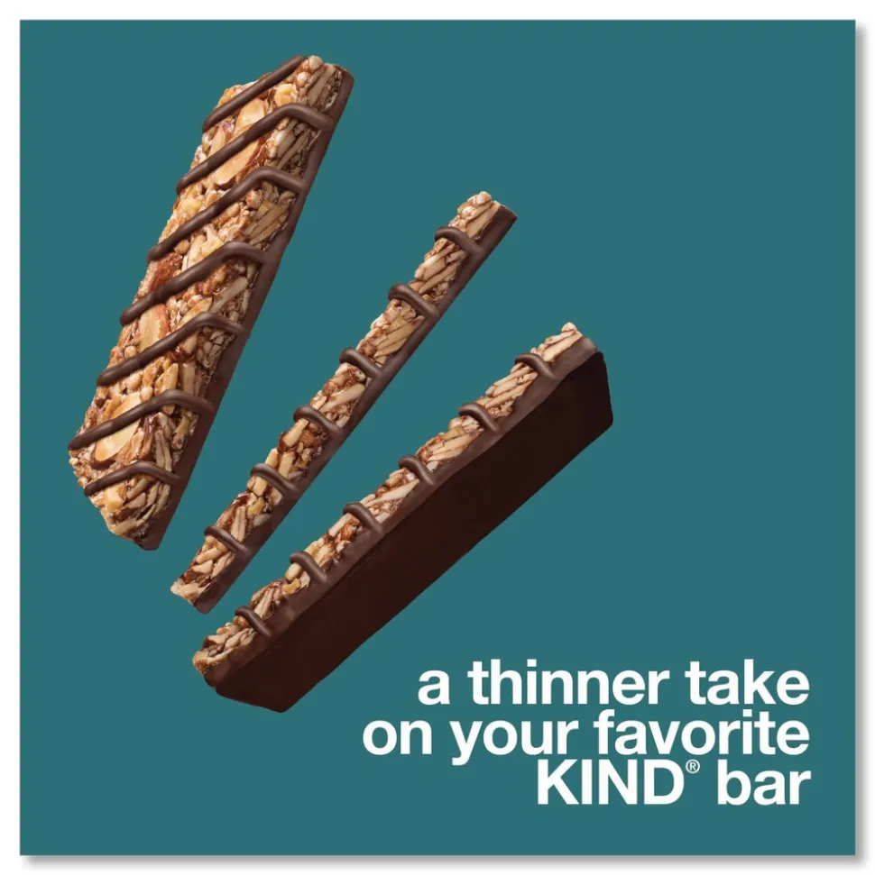 KIND 0.74 oz Thins Bar Variety Pack - Caramel Almond and Sea Salt/Dark Chocolate Nuts and Sea Salt (20/Box)