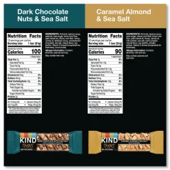 KIND 0.74 oz Thins Bar Variety Pack - Caramel Almond and Sea Salt/Dark Chocolate Nuts and Sea Salt (20/Box)