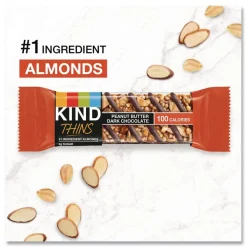 KIND 0.74 oz Thins Bar Variety Pack - Dark Chocolate Cherry Cashew/Peanut Butter Dark Chocolate (20/Box)