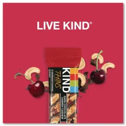 KIND 0.74 oz Thins Bar Variety Pack - Dark Chocolate Cherry Cashew/Peanut Butter Dark Chocolate (20/Box)