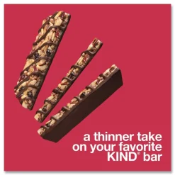 KIND 0.74 oz Thins Bar Variety Pack - Dark Chocolate Cherry Cashew/Peanut Butter Dark Chocolate (20/Box)