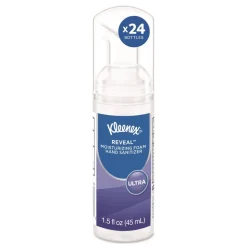 Kleenex 34604 1.5 oz. Pump Bottle Ultra Moisturizing Foam Hand Sanitizer - Unscented (24/Carton)
