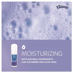 Kleenex 34604 1.5 oz. Pump Bottle Ultra Moisturizing Foam Hand Sanitizer - Unscented (24/Carton)