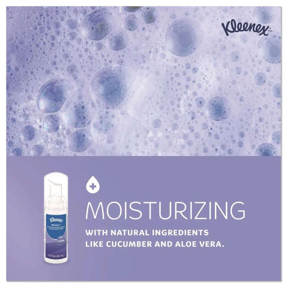 Kleenex 34604 1.5 oz. Pump Bottle Ultra Moisturizing Foam Hand Sanitizer - Unscented (24/Carton)