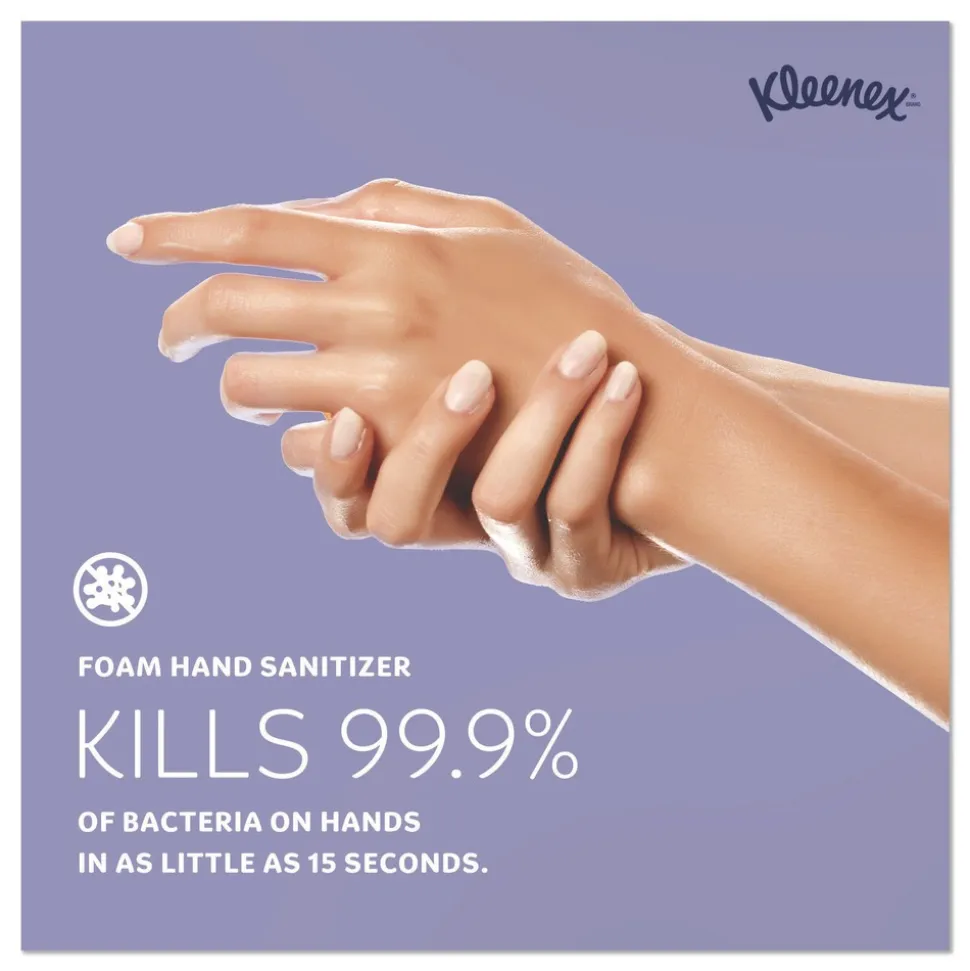 Kleenex 34604 1.5 oz. Pump Bottle Ultra Moisturizing Foam Hand Sanitizer - Unscented (24/Carton)