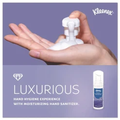 Kleenex 34604 1.5 oz. Pump Bottle Ultra Moisturizing Foam Hand Sanitizer - Unscented (24/Carton)