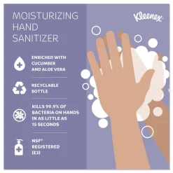 Kleenex 34604 1.5 oz. Pump Bottle Ultra Moisturizing Foam Hand Sanitizer - Unscented (24/Carton)