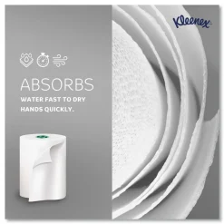 Kleenex 7.5 in. x 700 ft. Hard Roll Paper Towels with Green Core - White (6/Carton)