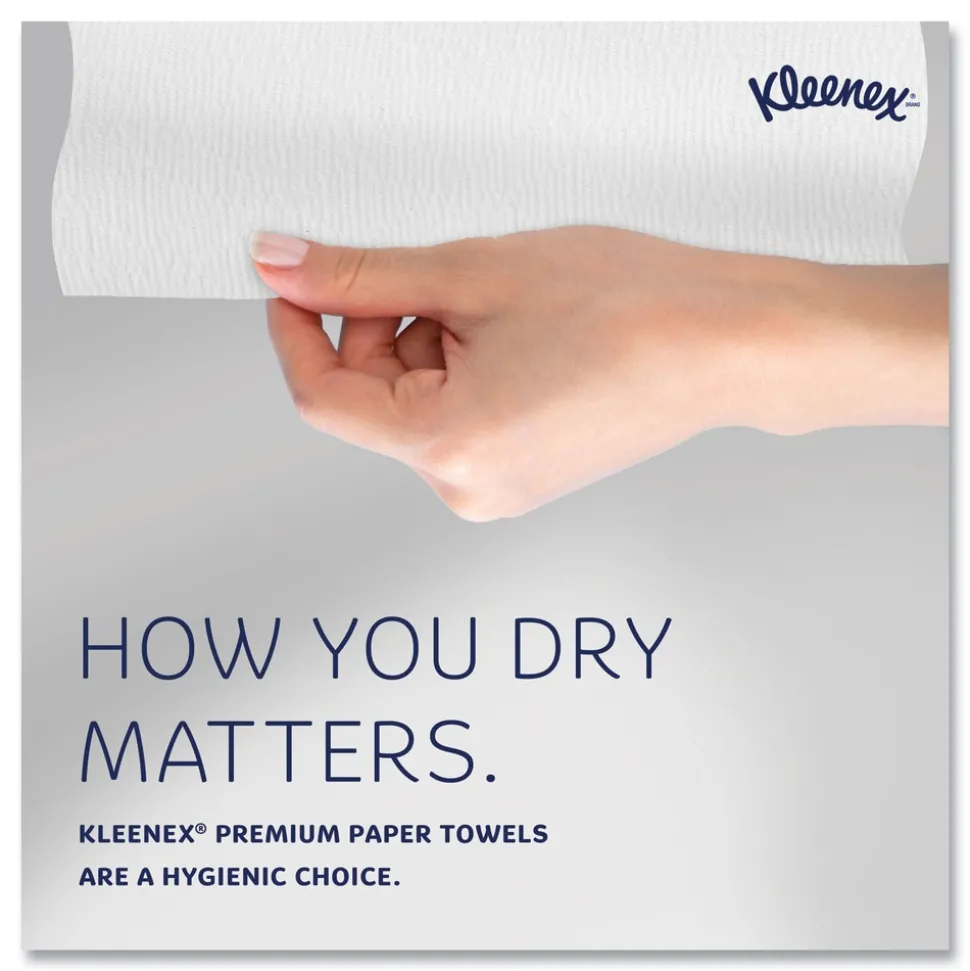 Kleenex 7.5 in. x 700 ft. Hard Roll Paper Towels with Green Core - White (6/Carton)