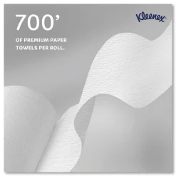 Kleenex 7.5 in. x 700 ft. Hard Roll Paper Towels with Green Core - White (6/Carton)