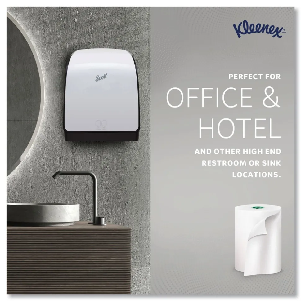 Kleenex 7.5 in. x 700 ft. Hard Roll Paper Towels with Green Core - White (6/Carton)