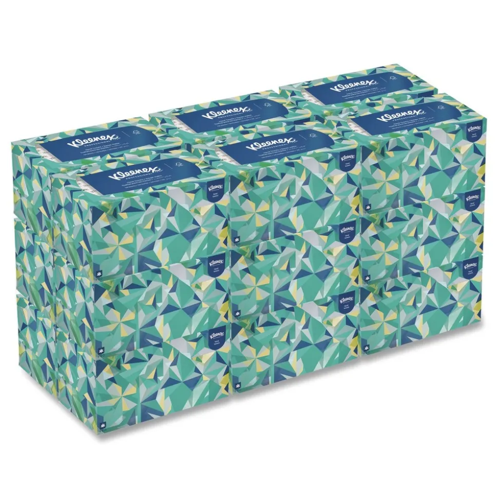 Kleenex 9 in. x 10.5 in. 1-Ply POP-UP Box Cloth Hand Towels - Unscented, White (2160/Carton)