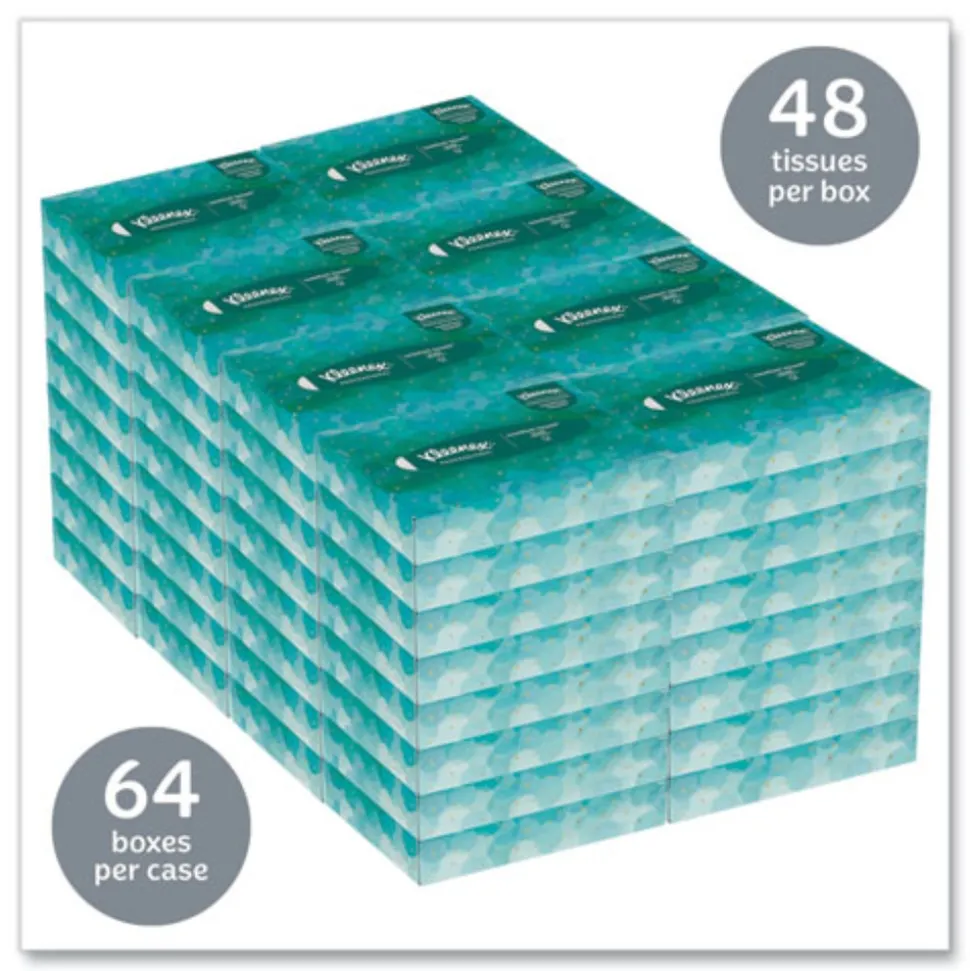 Kleenex 21195 2-Ply Facial Tissue Junior Pack - White (80/Carton)