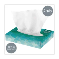 Kleenex 21195 2-Ply Facial Tissue Junior Pack - White (80/Carton)
