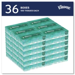 Kleenex 21400 2-Ply Facial Tissues - White (100 Sheets/Box, 36 Boxes/Carton)