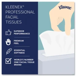 Kleenex Boutique 2-Ply Facial Tissues in an Upright Pop-Up Box - White (95 Sheets/Box, 36 Boxes/Carton)