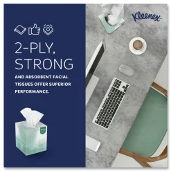 Kleenex Naturals 2-Ply Facial Tissues - White (90 Sheets/Box, 36 Boxes/Carton)