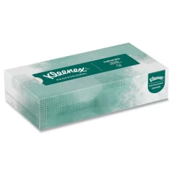 Kleenex Naturals 2-Ply Flat Box 8.3 in. x 7.8 in. Facial Tissues - White (48 Boxes/Carton, 125 Sheets/Box)