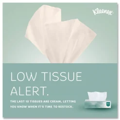 Kleenex Naturals 2-Ply Flat Box 8.3 in. x 7.8 in. Facial Tissues - White (48 Boxes/Carton, 125 Sheets/Box)