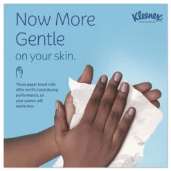 Kleenex 1-Ply 7.5 in. x 700 ft. Hard Roll Paper Towels with Premium Absorbency Pockets - White with Gray Core (6/Carton)