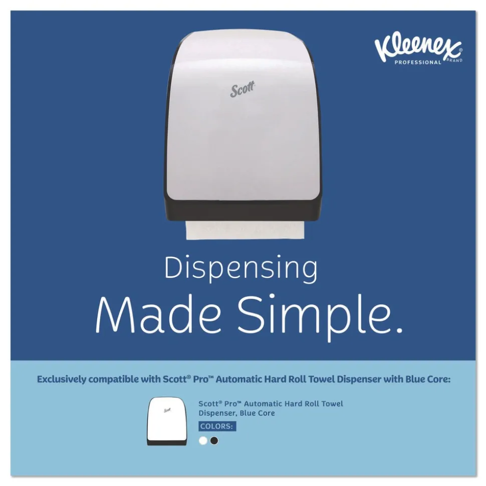Kleenex 1-Ply 7.5 in. x 700 ft. Hard Roll Paper Towels with Premium Absorbency Pockets - White with Gray Core (6/Carton)
