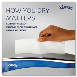 Kleenex 2-Ply 8 in. x 9.4 in. Reveal Multi-Fold Towels - White (16/Carton)
