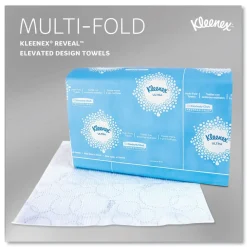 Kleenex 2-Ply 8 in. x 9.4 in. Reveal Multi-Fold Towels - White (16/Carton)