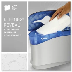 Kleenex 2-Ply 8 in. x 9.4 in. Reveal Multi-Fold Towels - White (16/Carton)