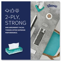Kleenex 2-Ply Facial Tissues - White (100 Sheets/Box)