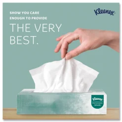 Kleenex 2-Ply Flat Box Naturals Facial Tissue for Business - White (125 Sheet/Box)