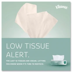 Kleenex 2-Ply Flat Box Naturals Facial Tissue for Business - White (125 Sheet/Box)