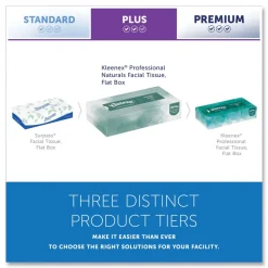 Kleenex 2-Ply Flat Box Naturals Facial Tissue for Business - White (125 Sheet/Box)