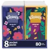 Kleenex 3-Ply On The Go Packs Facial Tissues - White (8/Pack)