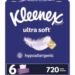 Kleenex 3-Ply Ultra Soft Facial Tissue - White (4 Packs/Carton)